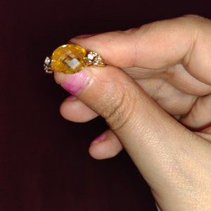 Yellow Citrine Ring